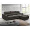 Tanaro Grey Leather Corner Sofa - Right Hand 