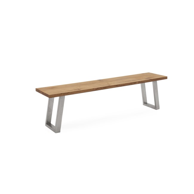 Trier Industrial Style Wooden Dining Bench