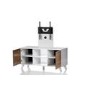 UK-CF Madrid TV Stand with TV Bracket for up to 52" TVs - White/Oak