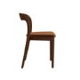 Set of 2 Rust Upholstered Dining Chairs with Walnut Solid Wood Frame - Uma