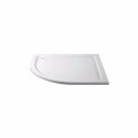 UNBD1280LQ100 1200x800mm Left Hand Offset Quadrant Shower Tray 45mm - White Acrylic Stone Resin - Pearl