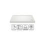 1700x700mm Rectangular Shower Tray - White Stone Resin - Pearl