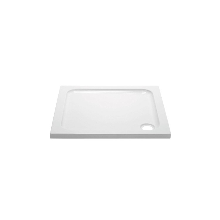 900x900mm Square Shower Tray - White Acrylic Stone Resin - Pearl