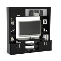 Birlea Uno Modern Entertainment TV Unit Stand - Black Gloss