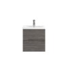 Hudson Reed Grey Wall Hung Bathroom Cabinet &amp; Basin - W510 x H540mm