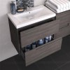 Hudson Reed Grey Wall Hung Bathroom Cabinet &amp; Basin - W510 x H540mm