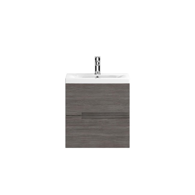 Hudson Reed Grey Wall Hung Bathroom Cabinet & Basin - W505 x H518mm