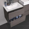 Hudson Reed Grey Wall Hung Bathroom Cabinet &amp; Basin - W605 x H518mm