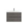 Hudson Reed Grey Wall Hung Bathroom Cabinet &amp; Basin - W810 x H540mm