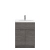 Hudson Reed Grey Floor Standing Bathroom Cabinet &amp; Basin - W605 x H828mm