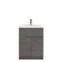 Hudson Reed Grey Floor Standing Bathroom Cabinet & Basin - W605 x H828mm