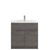 Hudson Reed Grey Floor Standing Bathroom Cabinet &amp; Basin - W805 x H828mm