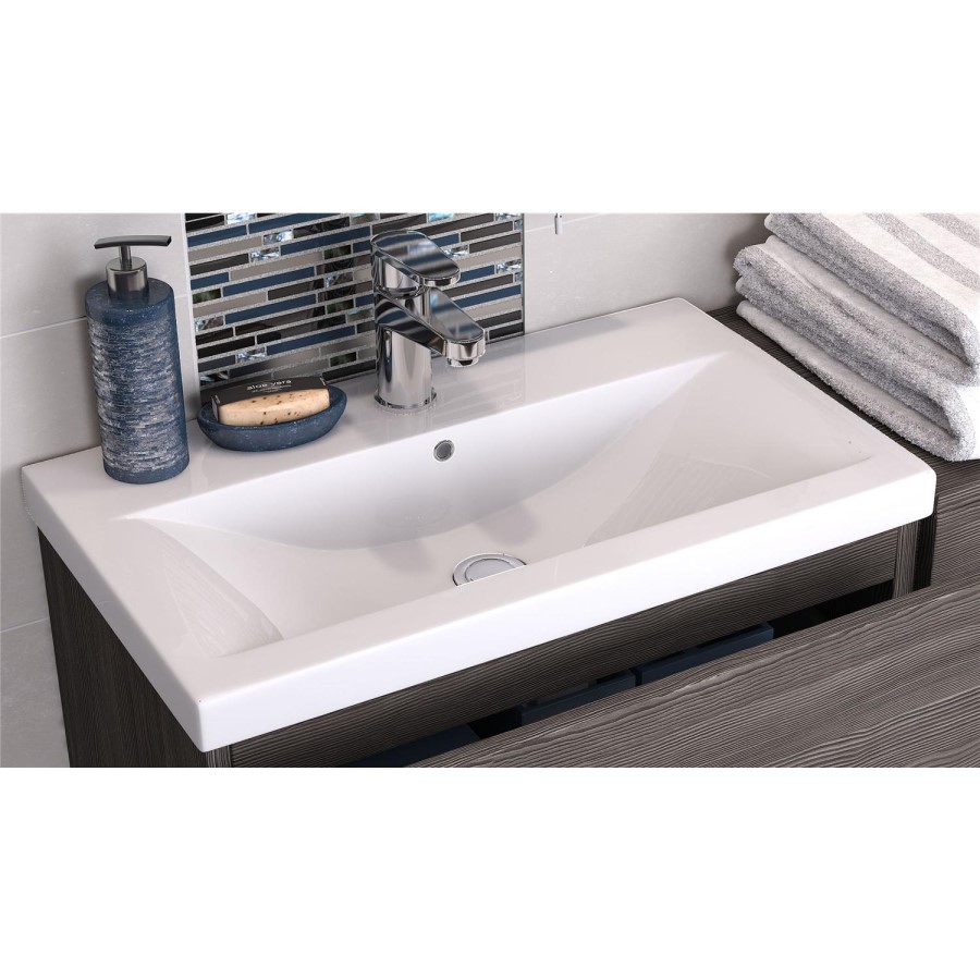 Hudson Reed Cashmere Wall Hung Bathroom Cabinet & Basin - W510 x H545mm