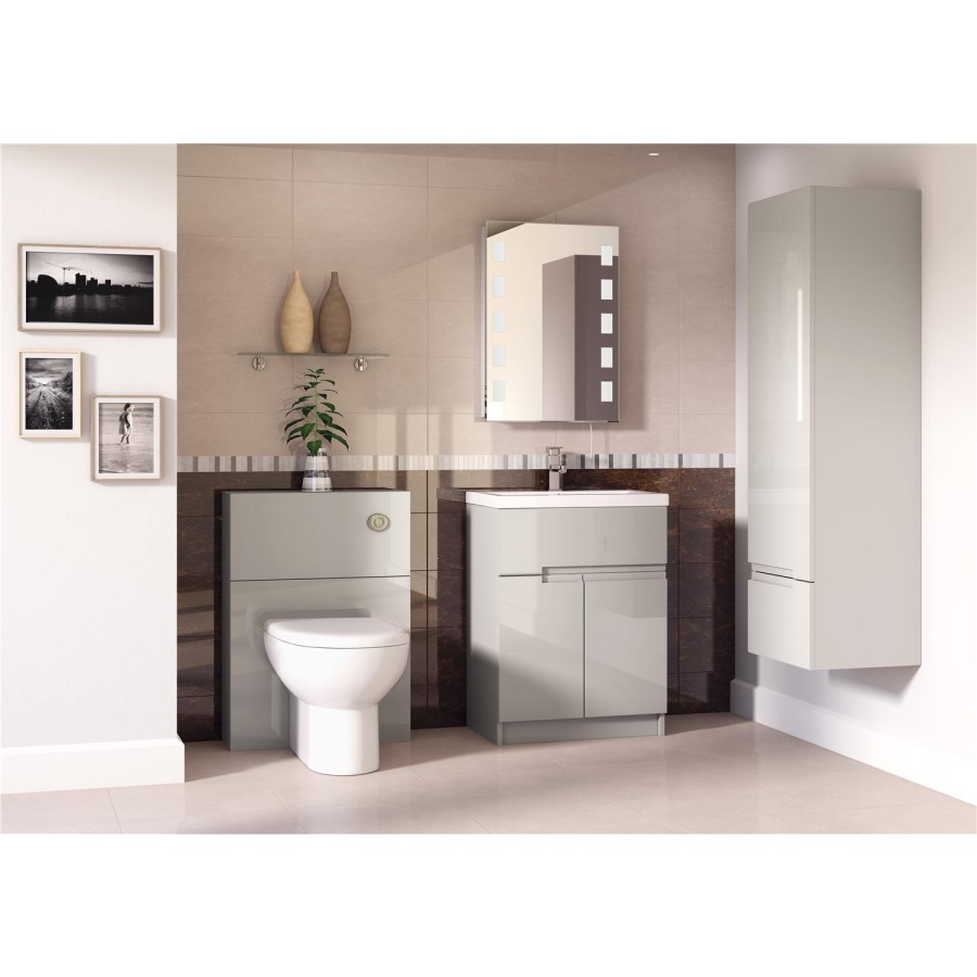 Hudson Reed Cashmere Floor Standing Bathroom Cabinet & Basin - W605 x H828mm