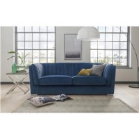 Vida Living Upton Midi 2 Seater Fixed - Blue Velvet