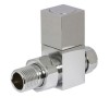 Square Straight Radiator Valves Chrome- For Pipework Which Comes From The Floor