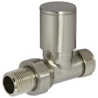 Round Straight Radiator Valves Brushed Nickel Round Straight Radiator Valves Brushed Nickel