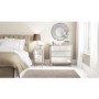GRADE A1 - Round Wall Mirror in Brushed Steel With Woven Effect By Valentina