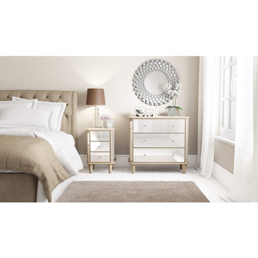 GRADE A1 - Round Wall Mirror in Brushed Steel With Woven Effect By Valentina