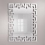 Rectangle Silver Wall Mirror With Maze Detail By Valentina