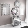 Rectangle Silver Wall Mirror With Maze Detail By Valentina