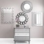 Rectangle Silver Wall Mirror With Maze Detail By Valentina