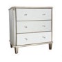 Valentina Mirrored Gold Leaf 3 Drawer Chest of Drawers