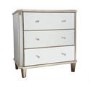 GRADE A1 - Valentina Mirrored Gold Leaf 3 Drawer Chest of Drawers