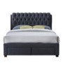 Birlea Valentino 2 Drawer King Size Bed Charcoal