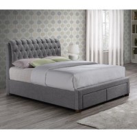 GRADE A1 - Birlea Valentino 2 Drawer King Size Bed Grey