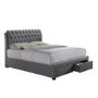GRADE A1 - Birlea Valentino 2 Drawer King Size Bed Grey