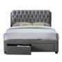 GRADE A1 - Birlea Valentino 2 Drawer King Size Bed Grey