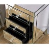 Valencia Mirrored 3 Drawer Bedside Table | Furniture123