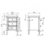 Valencia Mirrored 3 Drawer Bedside Table 