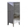 Valencia Mirrored 5 Drawer Narrow Chest of Drawers