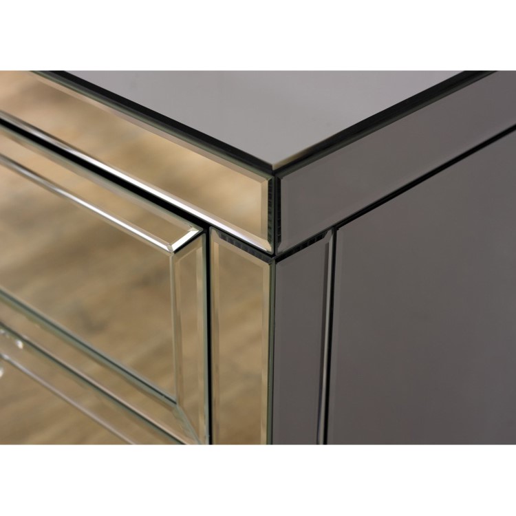 Valencia Mirrored 5 Drawer Narrow Chest of Drawers