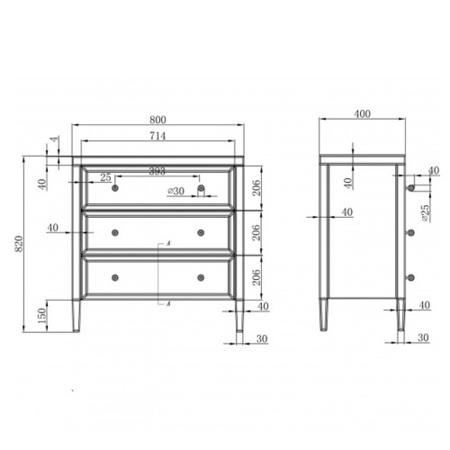 Valencia Mirrored 3 Drawer Chest of Drawers