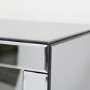 GRADE A1 - Valentina Grey Mirrored Bedside Table - 3 Drawers