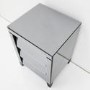 GRADE A1 - Valentina Grey Mirrored Bedside Table - 3 Drawers