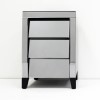Valentina Venetian Mirrored 3 Drawer Bedside Table - Tinted Grey Mirror
