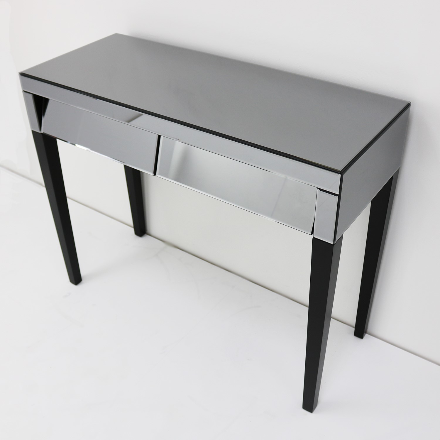 Valentina Venetian Mirrored Dressing Table Tinted Grey Mirror