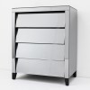 GRADE A1 - Valentina Venetian Mirrored 4 Chest of Drawers - Tinted Grey Mirror