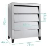 GRADE A1 - Valentina Venetian Mirrored 4 Chest of Drawers - Tinted Grey Mirror