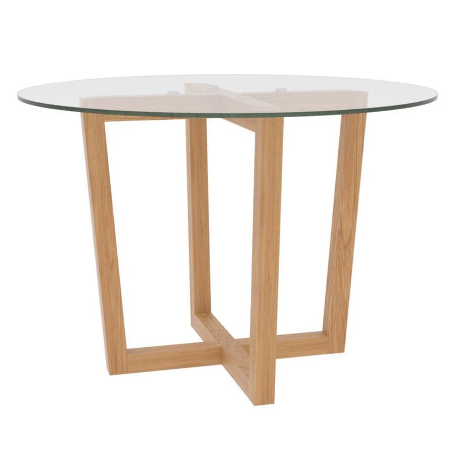 Valencia Round Glass 4 Seater Dining Table