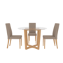 Valencia Round Glass 4 Seater Dining Table