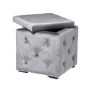 GRADE A2 - LPD Valentina Velvet Silver Storage Box
