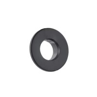 Matt Black Round Basin Overflow Cover - Valetta