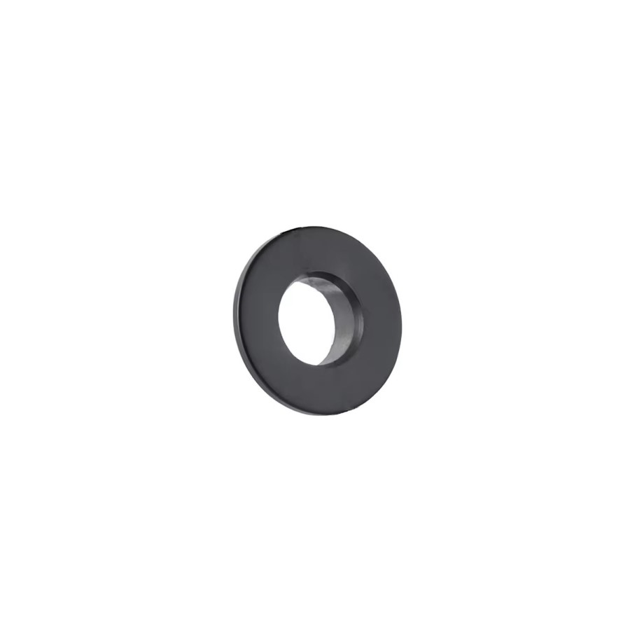 Matt Black Round Basin Overflow Cover - Valetta