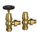 Brass & Black Traditional Angled Radiator Valves - Regent