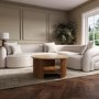 Large Round Mango Wood Coffee Table with Storage - Ivan